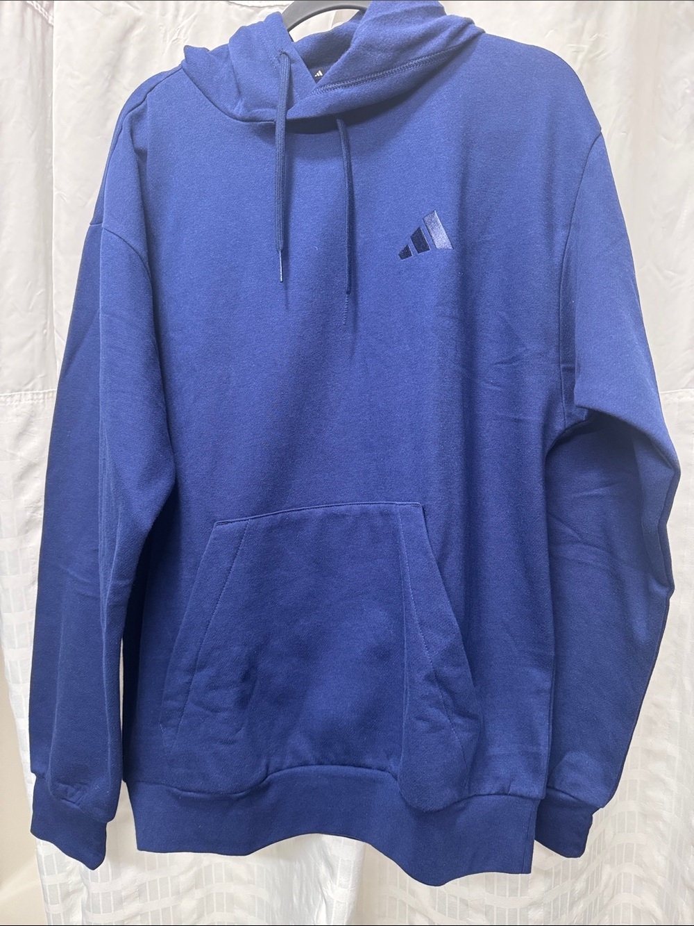 adidas Men's Royal Blue Hoodie with Subtle Logo
